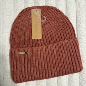 Steve Madden Rust Ribbed Knit Beanie